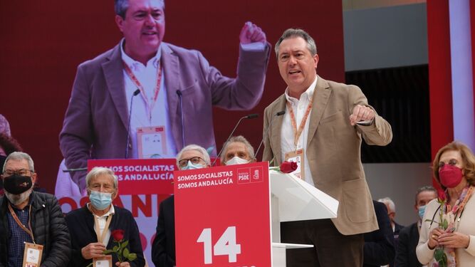 Juan Espadas, durante su intervención en la apertura del XIV Congreso del PSOE andaluz en Torremolinos