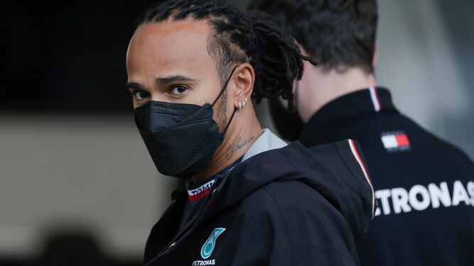 Lewis Hamilton en el Gran Premio de Brasil