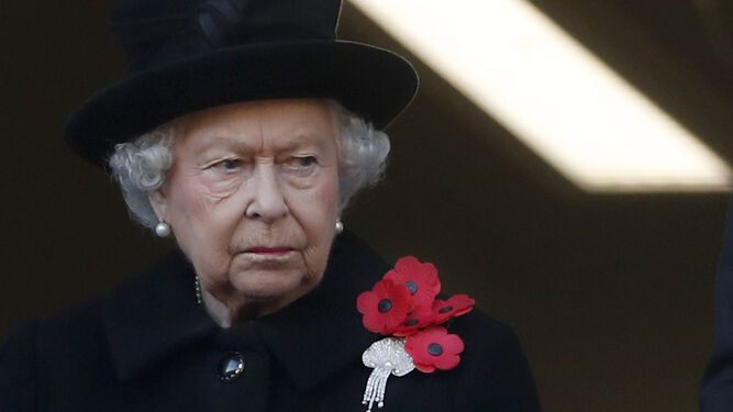 Isabel II, en el acto del Armisticio de 2019, al que este año no ha podido asistir.