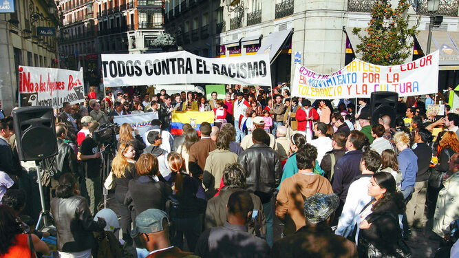 Una manifestación contra el racismo celebrada en Córdoba, en una imagen de archivo.