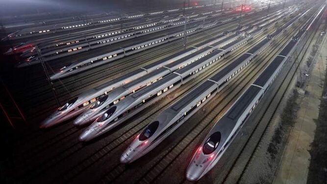 Trenes bala en Shanghai