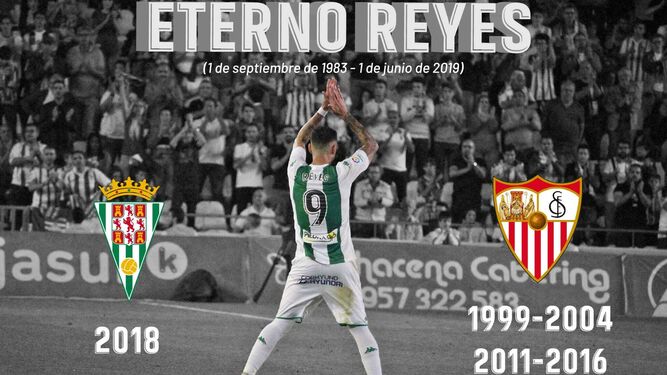 Cartel publicado por el Córdoba C.F. anunciando el homenaje a Reyes.