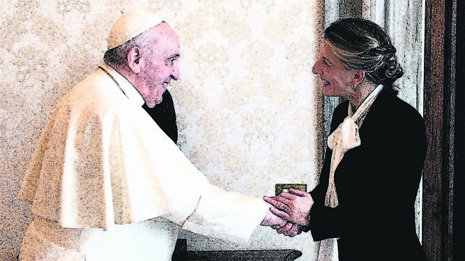 El Papa con la vicepresidenta Díaz