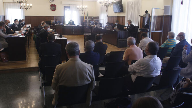 La Sección Tercera de la Audiencia de Sevilla durante la celebración del segundo juicio de los ERE.