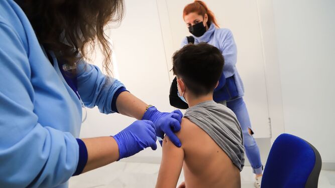 Vacunación contra el covid de niños en Andalucía
