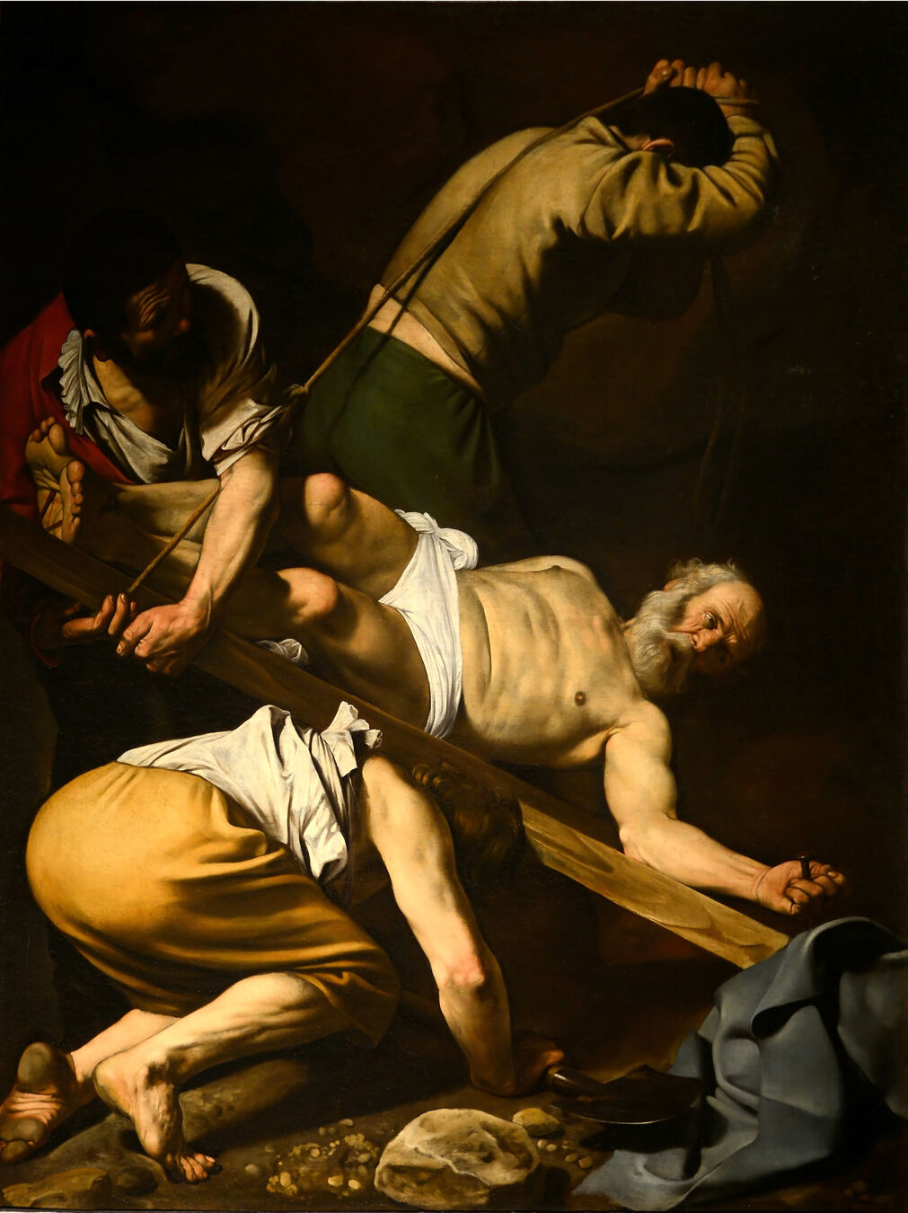 Crucifixi&oacute;n de San Pedro (Caravaggio, 1600).