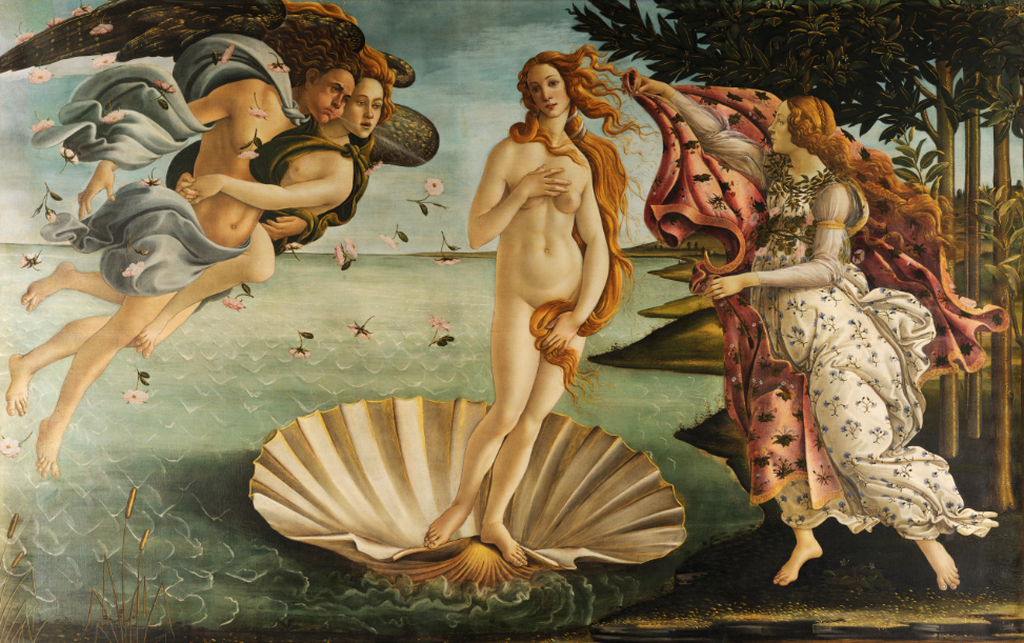 El nacimiento de Venus (Sandro Botticelli, 1486).