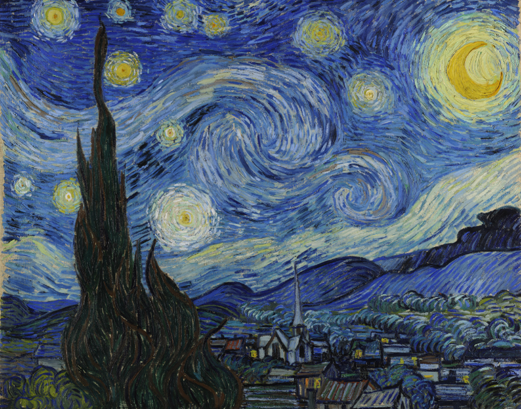 La noche estrellada (Vincent van Gogh, 1889).