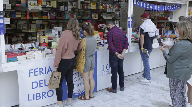 Caseta de Botica de Lectores en la edición 2021 de la Feria del Libro de Sevilla.