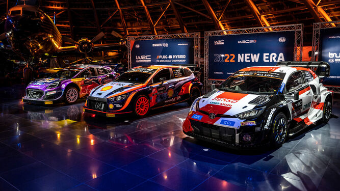 Varios de los coches que participarán en el Mundial de Rallys de 2022