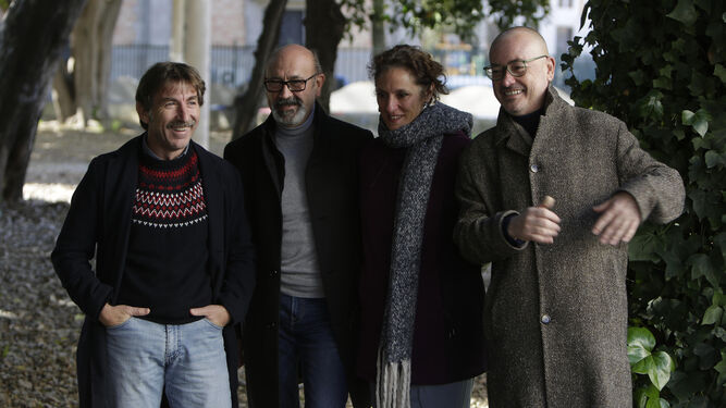Antonio de la Torre, Juan Carlos Villanueva, María Morales y Manuel Martín Cuenca, ayer en el Lope de Vega.
