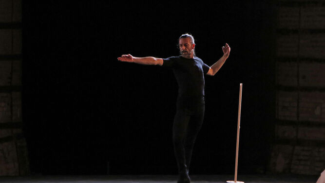 El bailaor Andrés Marín, en su actuación en el CAAC durante la pasada Bienal de Flamenco.