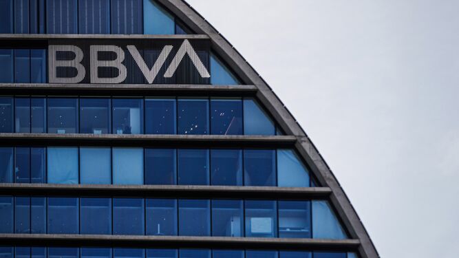 Imagen de la sede corporativa de BBVA, en Madrid.