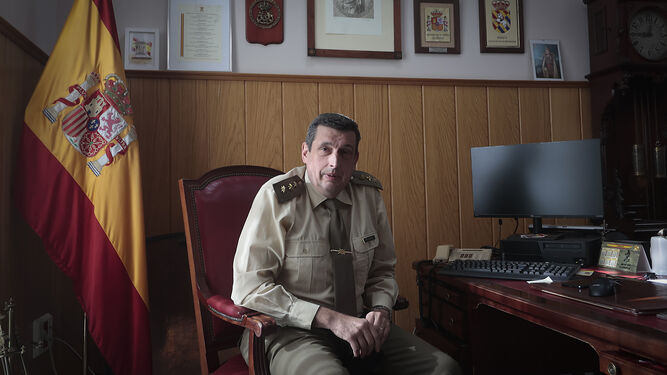 El coronel Carlos Echevarría, delegado de Defensa en Andalucía.