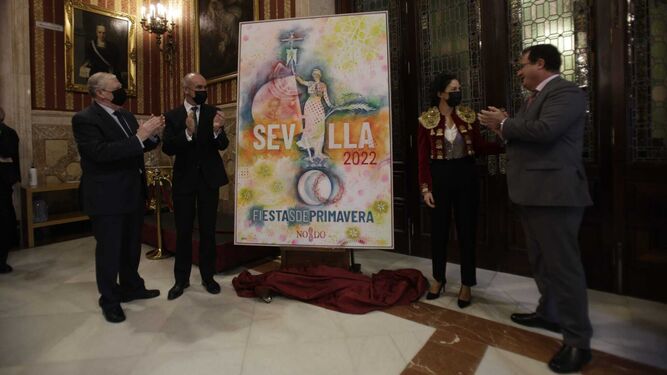 Presentación del cartel de las Fiestas de Primavera de Sevilla 2022.
