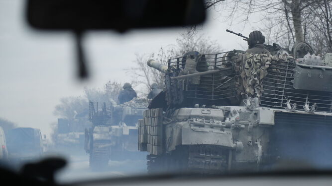Tanques ucranianos en Donetsk