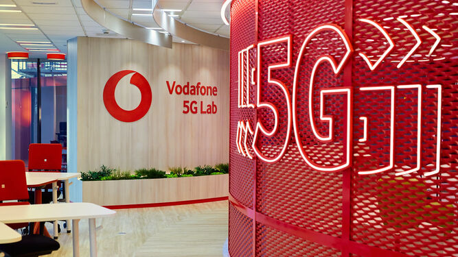 Imagen de una oficina de Vodafone