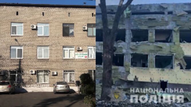 El antes y después del ataque al hospital maternoinfantil de Mariúpol