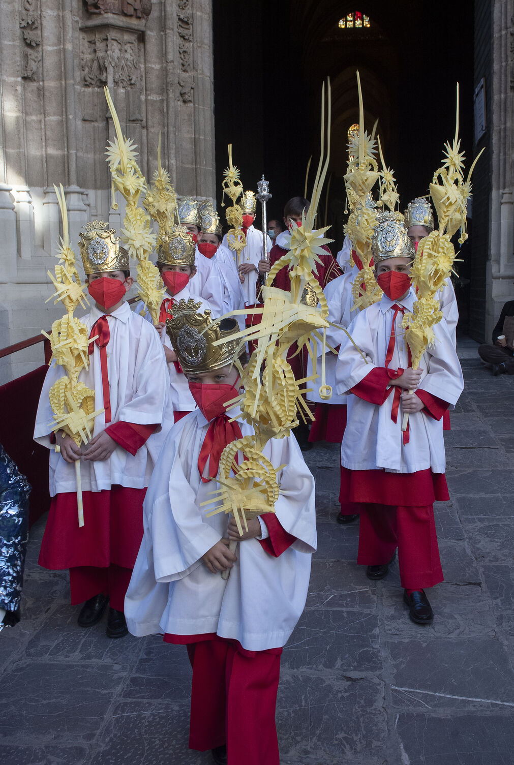 La procesi&oacute;n de palmas del Cabildo Catedral abre el Domingo de Ramos en Sevilla