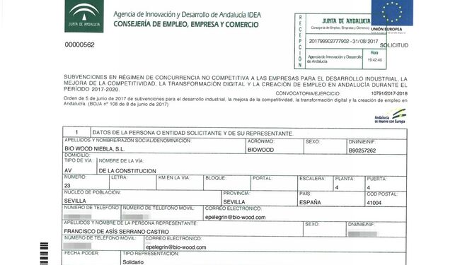 Serrano y sus socios solicitaron otra ayuda de 2,2 millones a la agencia IDEA tras recibir la del Ministerio