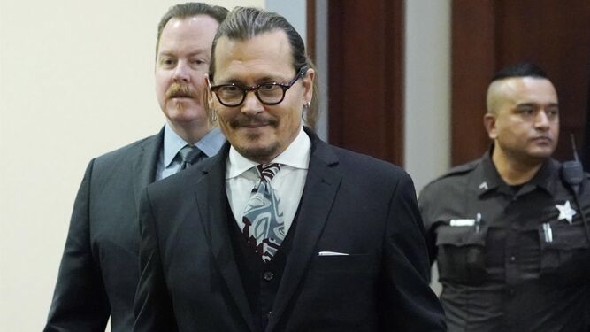 Johnny Depp a su llegada al juicio