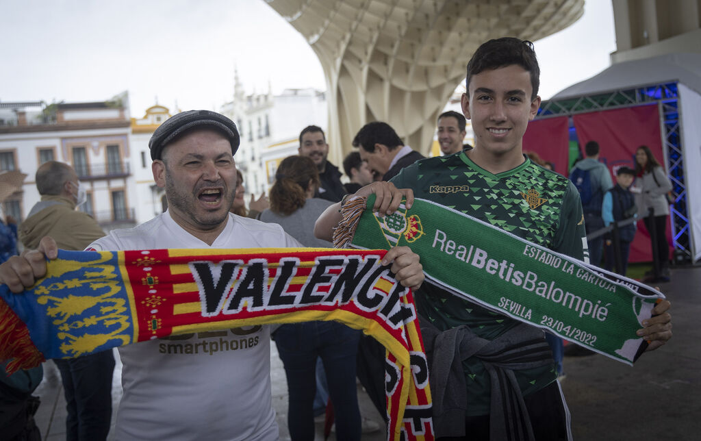 Betis - Valencia | La final de la Copa del Rey se ambienta pese a la lluvia