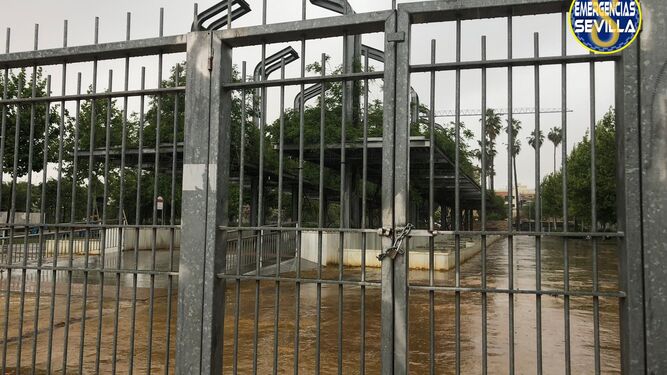 Sevilla cierra todos sus parques por las fuertes rachas de viento