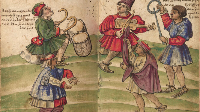 'Danzas moriscas' Cristopher Weiditz. Trachtenbuch (1530-1540).