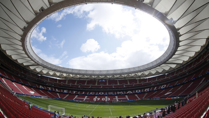 Gran panorámica interior del estadio Wanda Metropolitano.