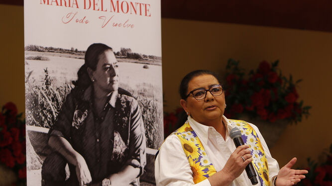 María del Monte, hace unas semanas en la Fundación Cajasol, cuando presentó ‘Todo vuelve’.