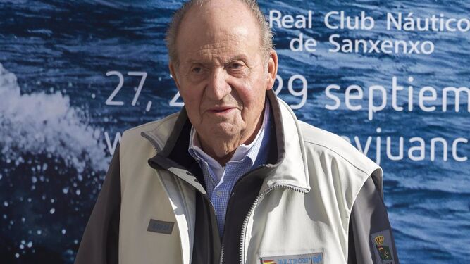 El rey Juan Carlos, en una de sus visitas a Sanxenxo.