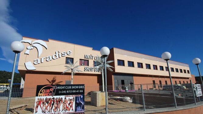 Imagen de archivo de la fachada del Club Paradise en la Jonquera