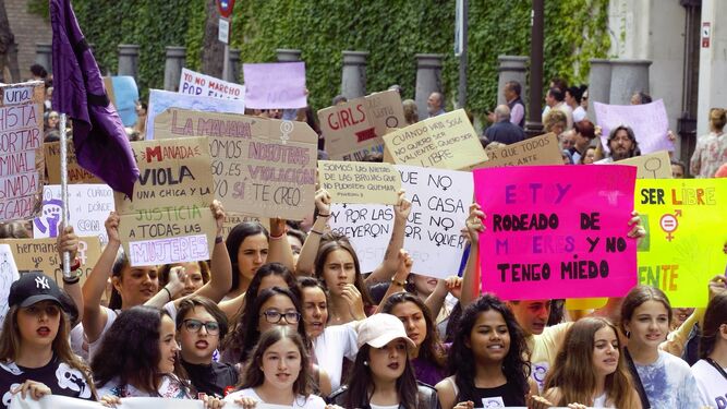 Manifestación en Sevilla contra la sentencia de 'La manada'.