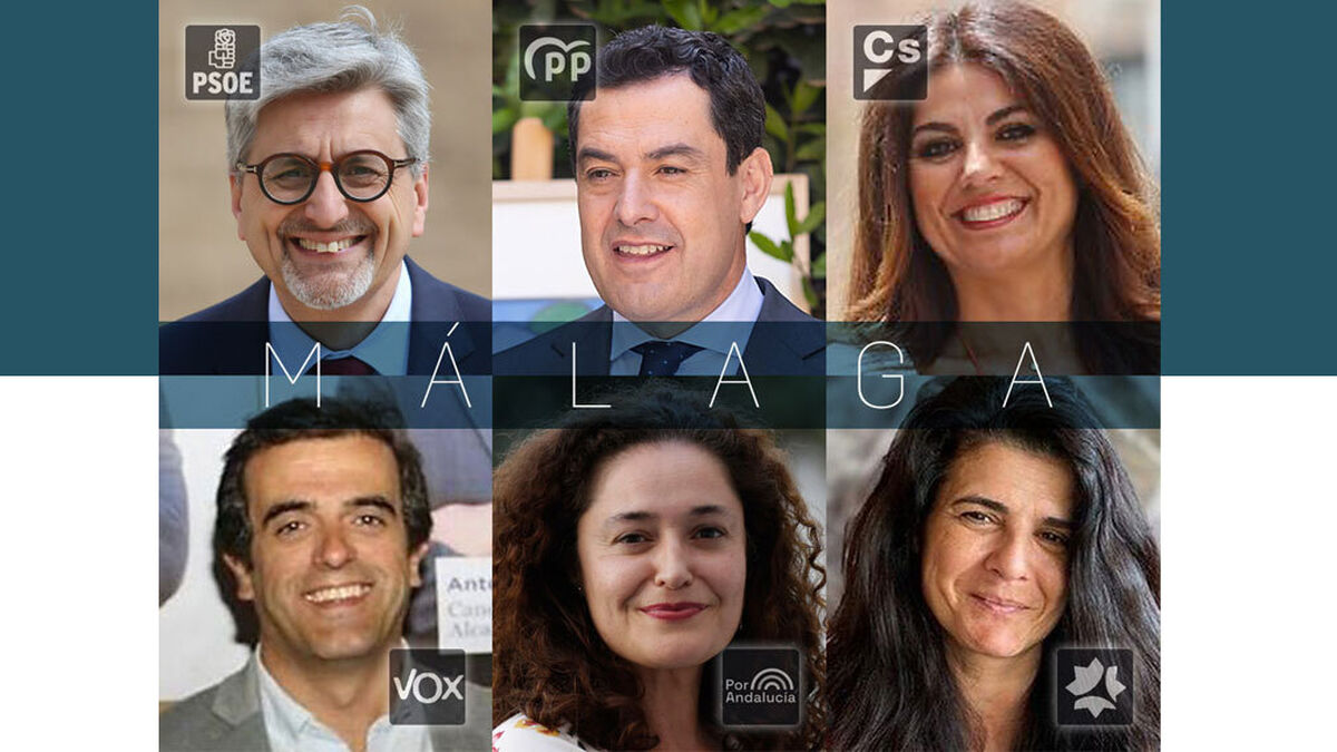 Todas las candidaturas por Málaga en las elecciones andaluzas del 19J