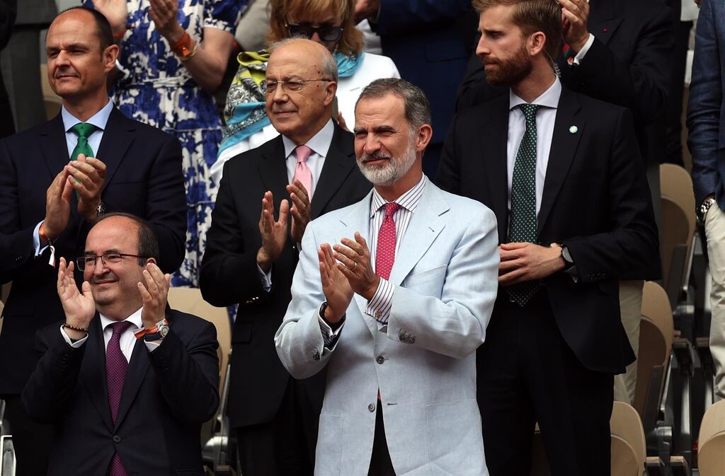 El Rey de Espa&ntilde;a durante la Final de Roland Garros