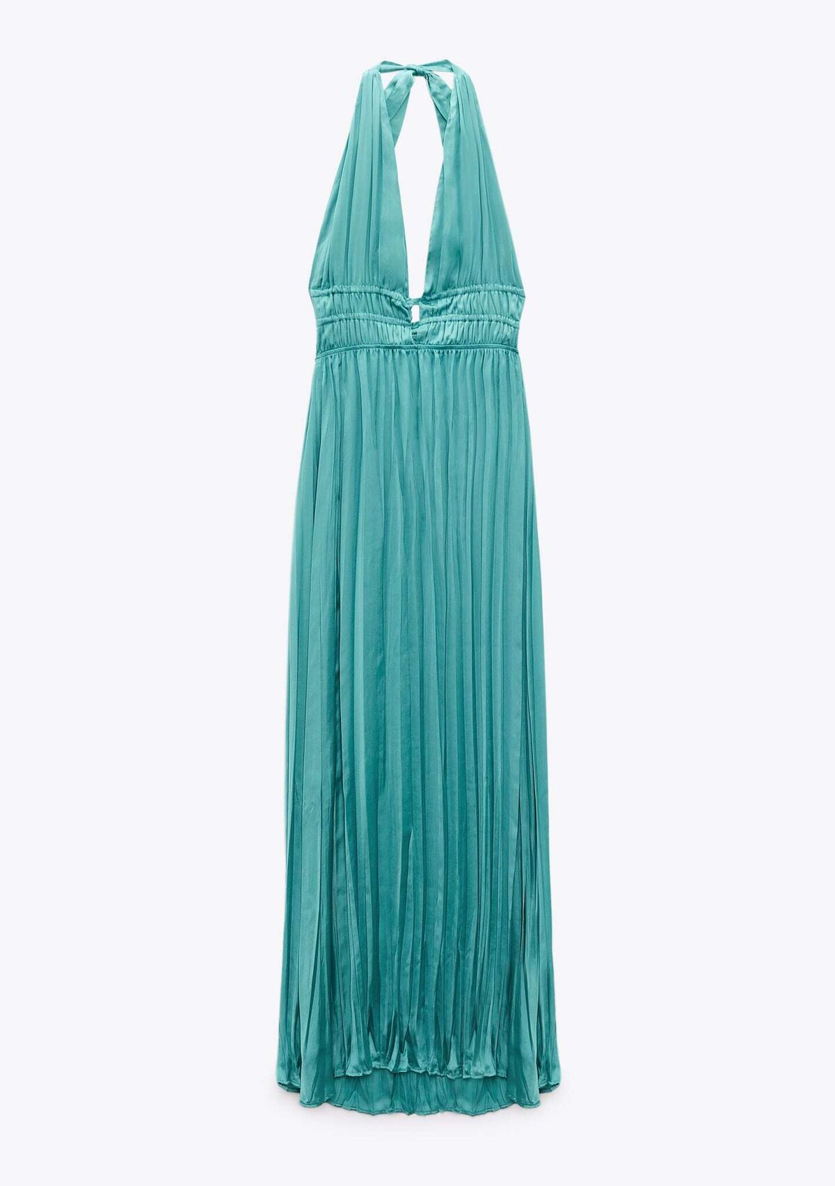 La invitada perfecta lleva este vestido turquesa de Zara de sólo 30 euros