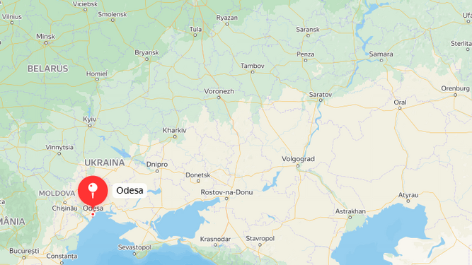 Captura del mapa de Yandex
