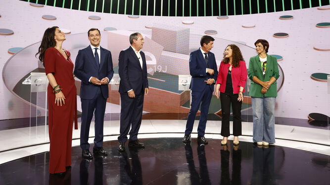 El debate electoral de Andalucia en Canal Sur, en imágenes