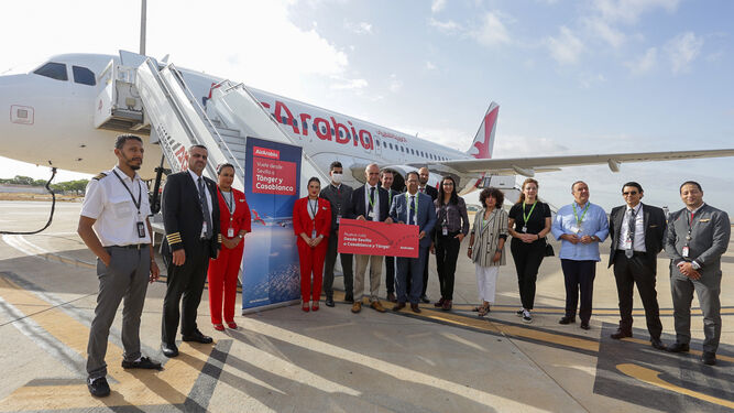 Inauguración de la ruta de AirArabia Maroc en el Aeropuerto de Sevilla.