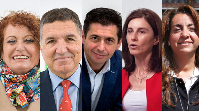 Adela Castaño, Gaspar Llanes, Rafael Márquez, Pilar Navarro y Encarnación Martínez