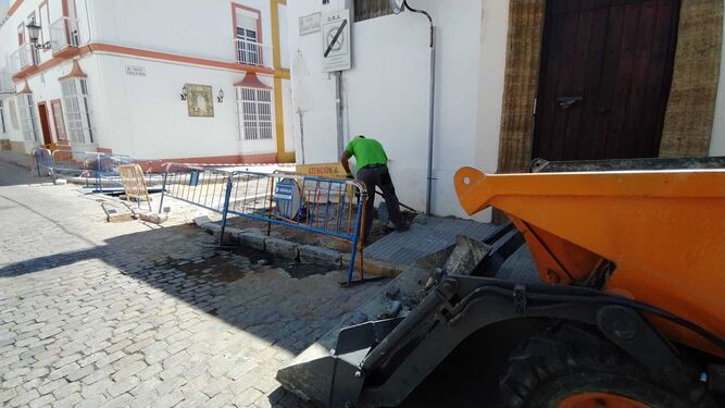 Obras en la calle Mariana de Pineda.