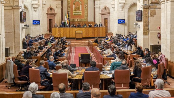 Pleno del Parlamento andaluz en la XI legislatura.