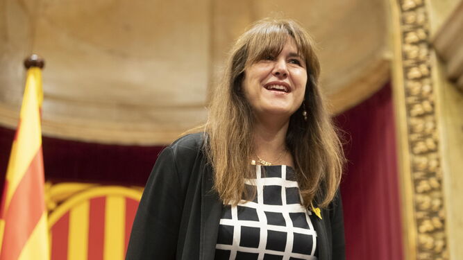 Laura Borràs, en el Parlamento catalán la semana pasada