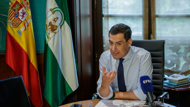 El presidente de la Junta de Andalucía, Juanma Moreno.