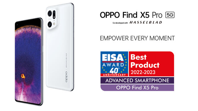 Oppo logra el premio EISA al 'smartphone' avanzado para el Find X5 Pro