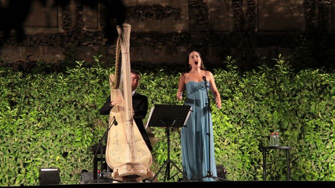 Natalia Labourdette & José Antonio Domené en los conciertos de las Noches del Alcázar.