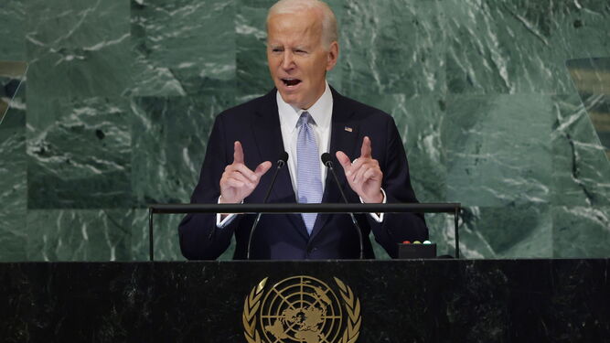 El presidente de EEUU, Joe Biden, durante su intervención ante la Asamblea General de la ONU.