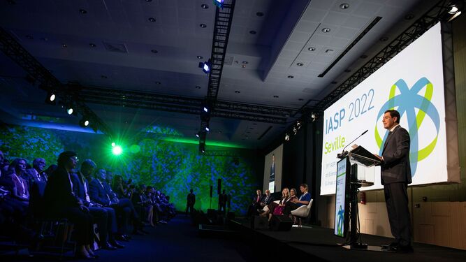 Intervención de Juanma Moreno ayer en la inauguración   del congreso sobre parques tecnológicos.