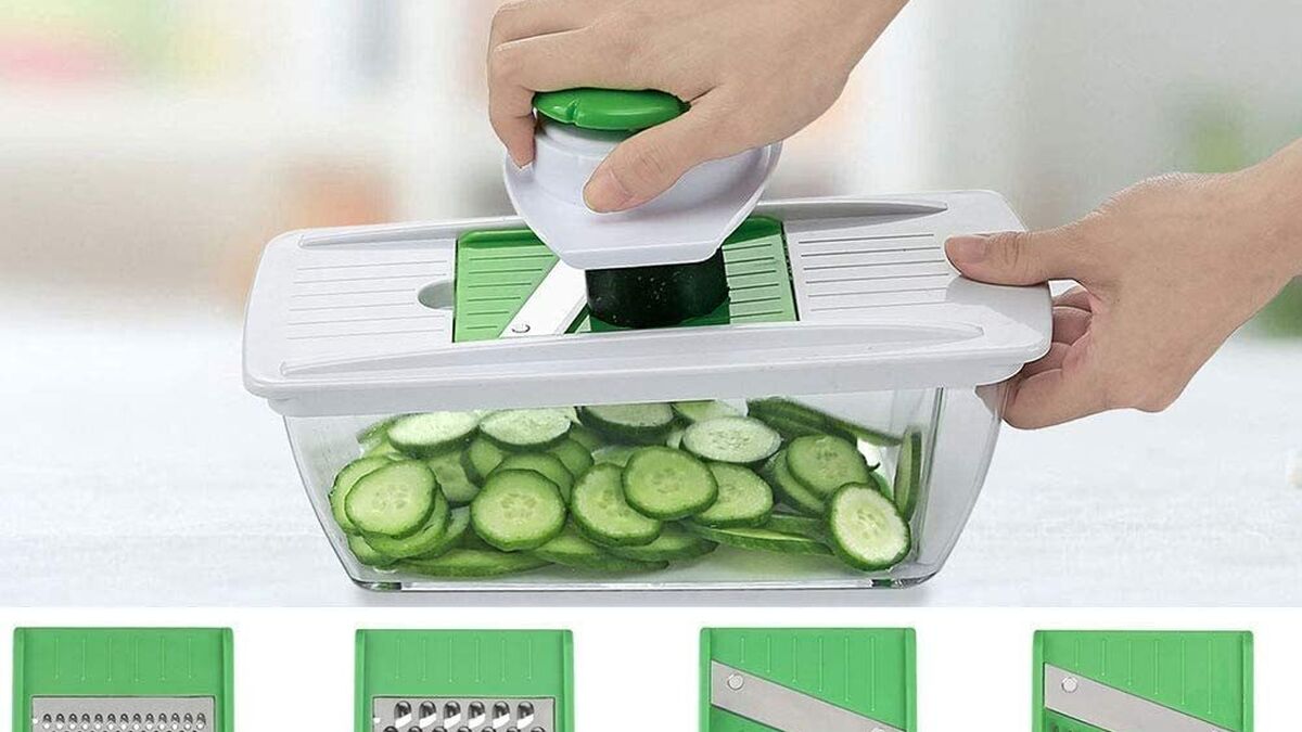 Cocinar se convierte en tarea fácil con este cortador de verduras y frutas