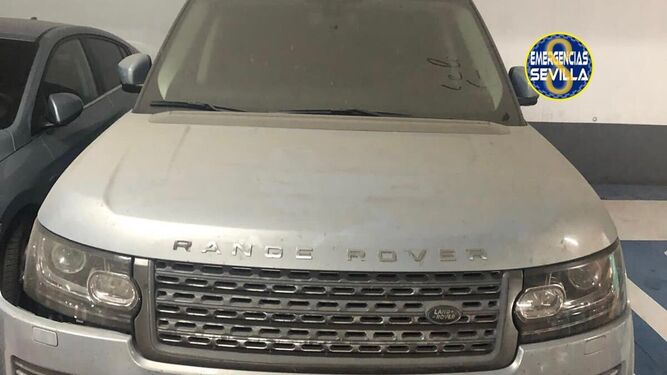 El Range Rover recuperado en Sevilla.